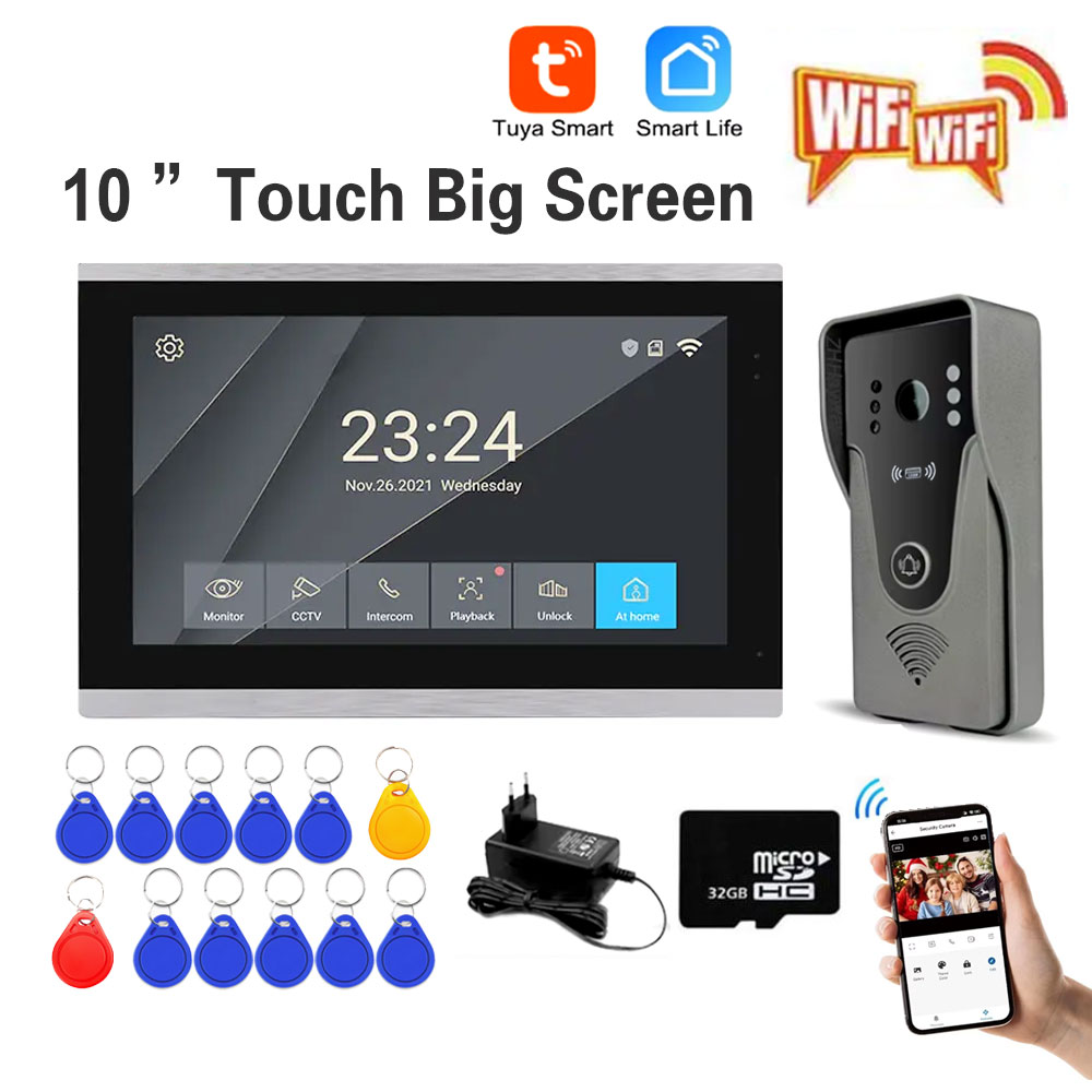 Smart Home Video Doorbell App - Tuya 1080P Touch Screen a colori