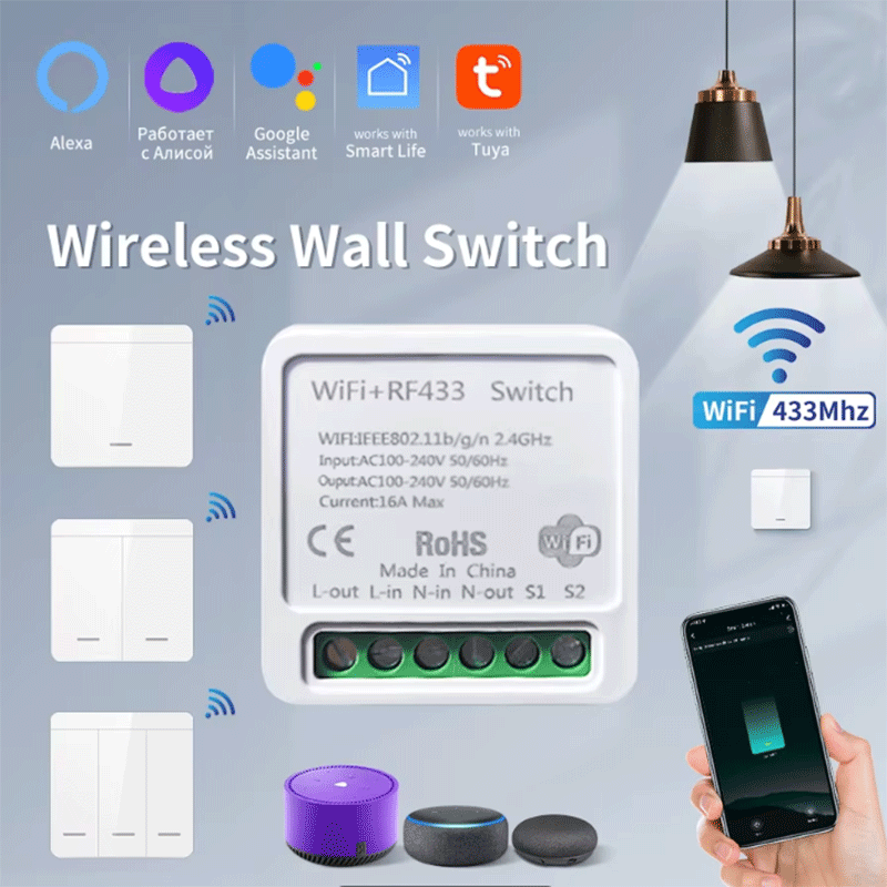 Smart Home Proxmox - Interruttore Luce Intelligente WiFi Tuya, Interruttore