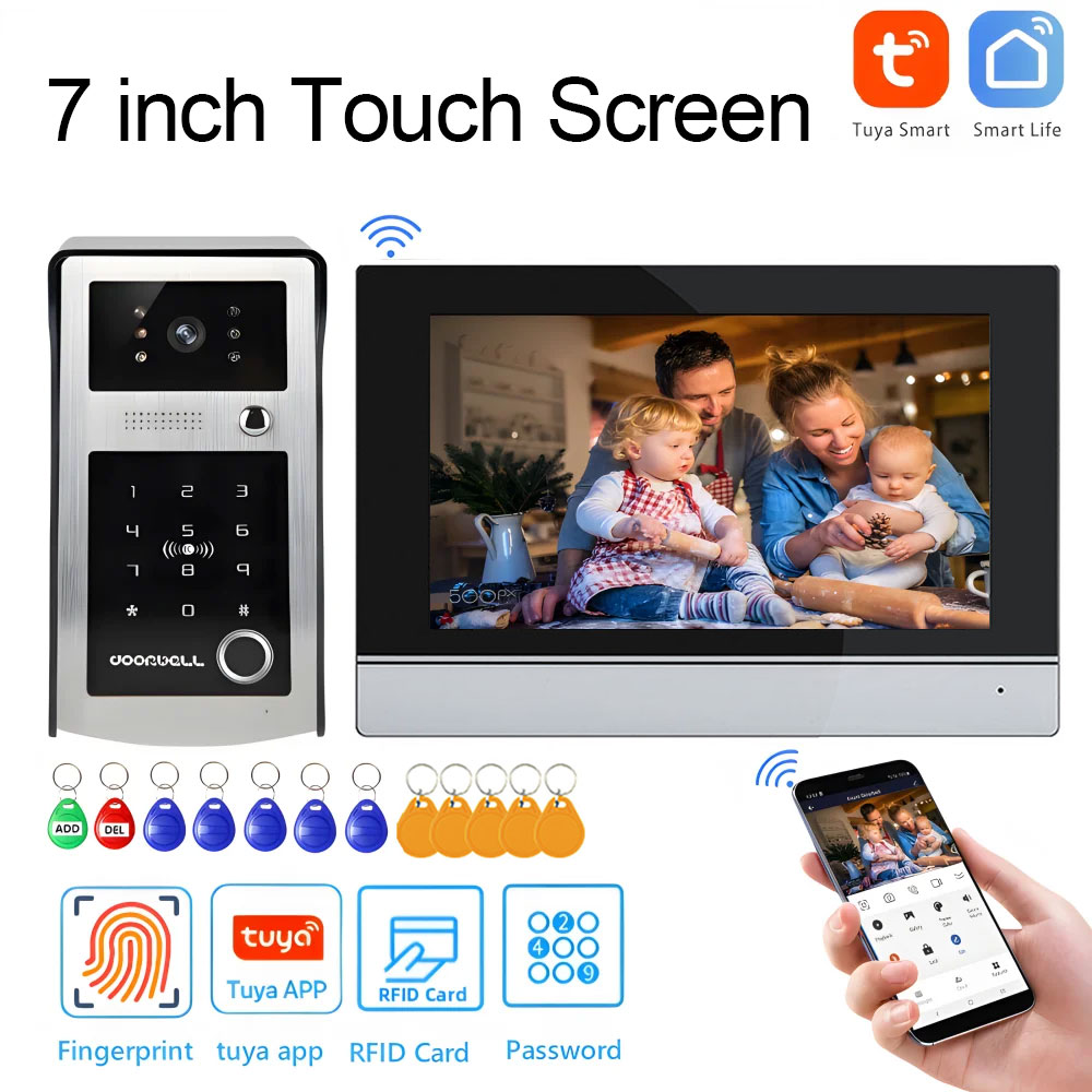Smart Home Video Doorbell App - Videocitofono Wi-Fi Tuya con Schermo Touch