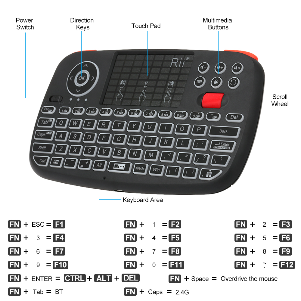 Tastiera Wireless Rii I4 Mini  - Smart Home Keyboard recensione e prezzo
